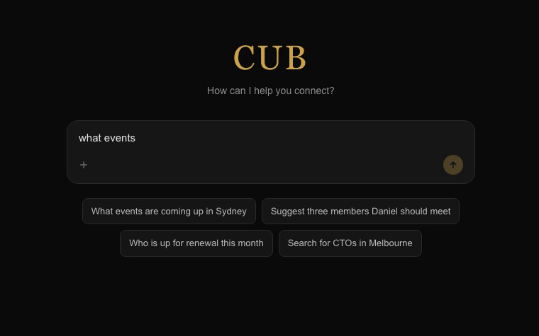 CUB AI screenshot